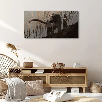 Foto auf leinwand Black Panther und die mysteriöse Gestalt