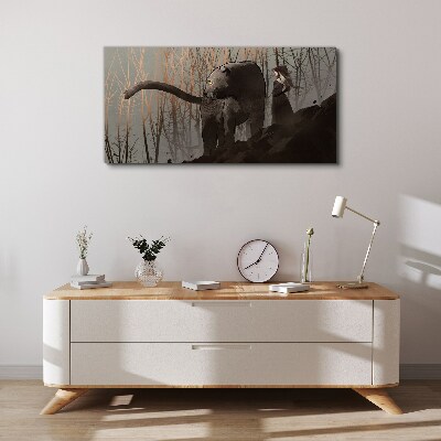 Foto auf leinwand Black Panther und die mysteriöse Gestalt