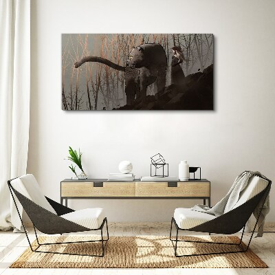 Foto auf leinwand Black Panther und die mysteriöse Gestalt