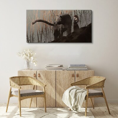 Foto auf leinwand Black Panther und die mysteriöse Gestalt