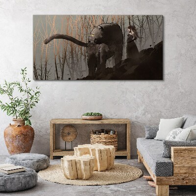 Foto auf leinwand Black Panther und die mysteriöse Gestalt