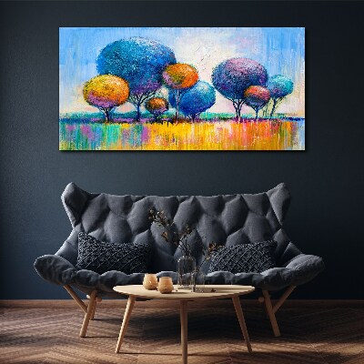 Foto auf leinwand Bunte Bäume in der Sommersonne