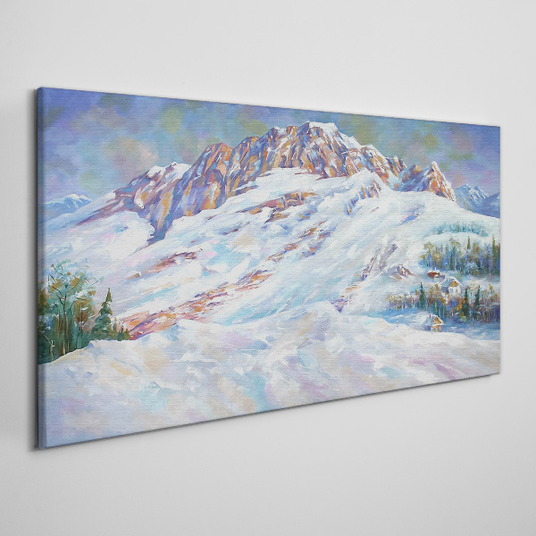 Leinwandbild Winterliche Berglandschaft