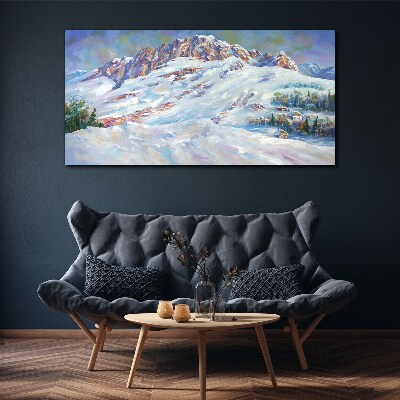Leinwandbild Winterliche Berglandschaft