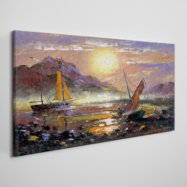 Bild auf leinwand Sonnenuntergang über dem Meer