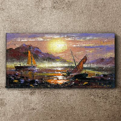 Bild auf leinwand Sonnenuntergang über dem Meer