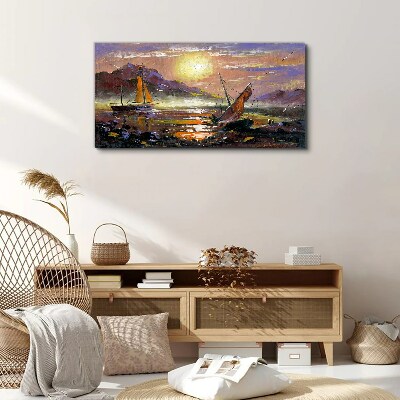 Bild auf leinwand Sonnenuntergang über dem Meer