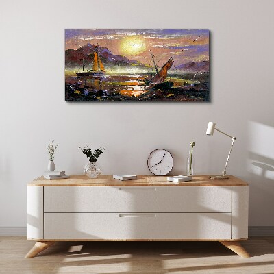 Bild auf leinwand Sonnenuntergang über dem Meer