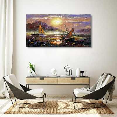 Bild auf leinwand Sonnenuntergang über dem Meer