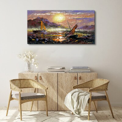 Bild auf leinwand Sonnenuntergang über dem Meer