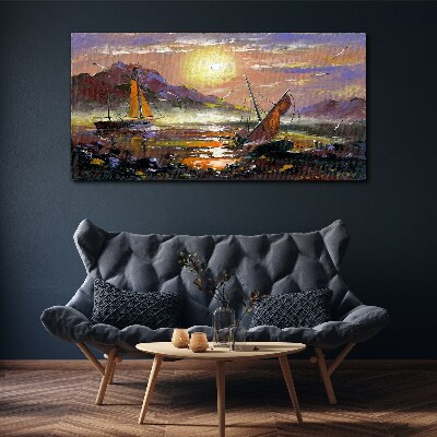 Bild auf leinwand Sonnenuntergang über dem Meer