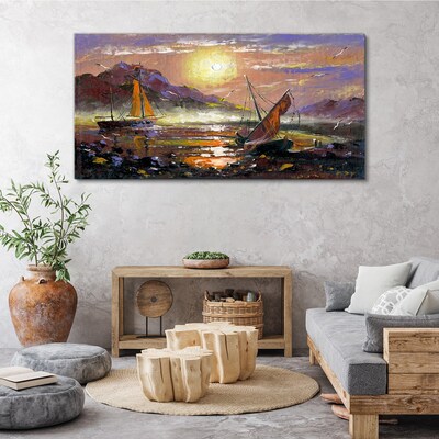 Bild auf leinwand Sonnenuntergang über dem Meer