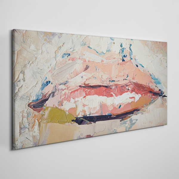 Foto auf leinwand Zarte Lippen in Pastelltönen