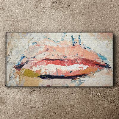 Foto auf leinwand Zarte Lippen in Pastelltönen