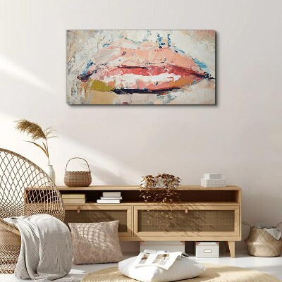 Foto auf leinwand Zarte Lippen in Pastelltönen