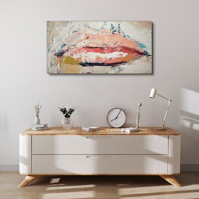 Foto auf leinwand Zarte Lippen in Pastelltönen