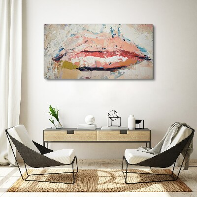 Foto auf leinwand Zarte Lippen in Pastelltönen
