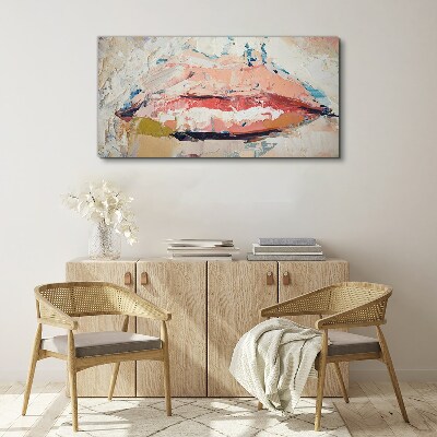 Foto auf leinwand Zarte Lippen in Pastelltönen