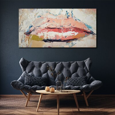 Foto auf leinwand Zarte Lippen in Pastelltönen