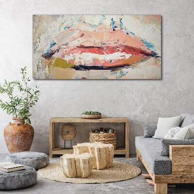 Foto auf leinwand Zarte Lippen in Pastelltönen