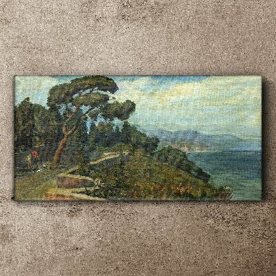 Foto auf leinwand Küstenlandschaft mit einem Baum