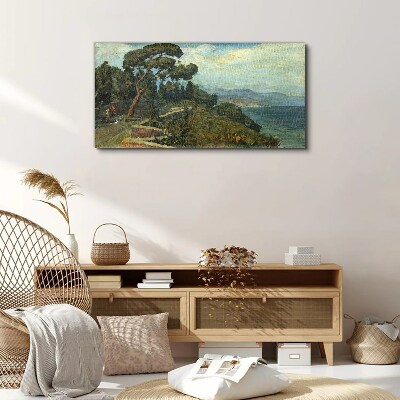 Foto auf leinwand Küstenlandschaft mit einem Baum