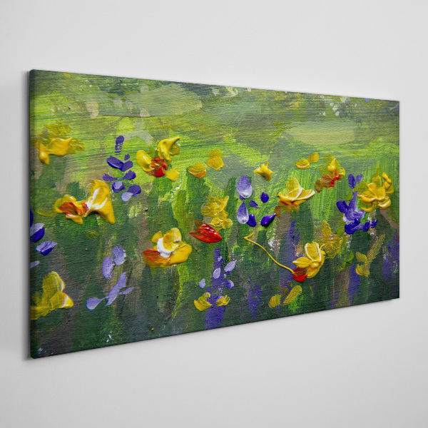 Foto auf leinwand Eine Blumenlandschaft in Frühlingsfarben