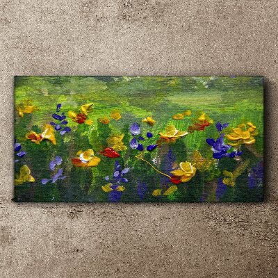 Foto auf leinwand Eine Blumenlandschaft in Frühlingsfarben