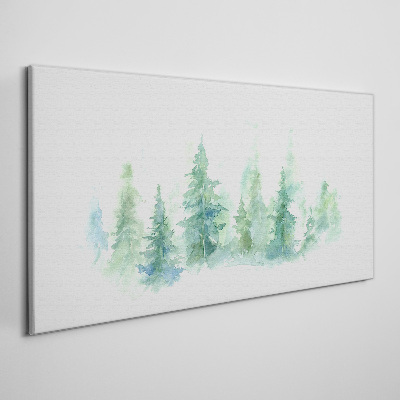 Foto auf leinwand Grüner Waldnebel