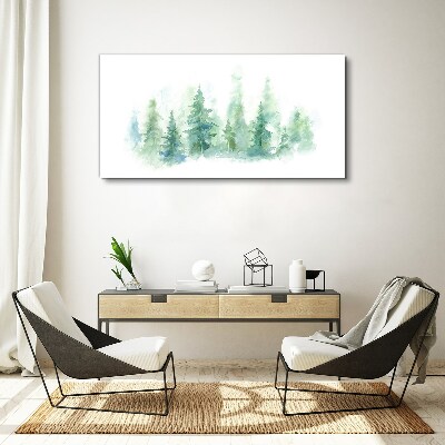 Foto auf leinwand Grüner Waldnebel