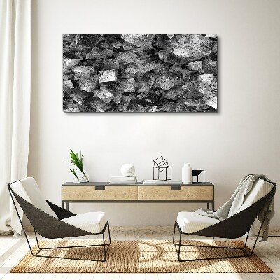 Foto auf leinwand Abstrakte Würfel in monochromen Tönen