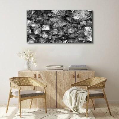 Foto auf leinwand Abstrakte Würfel in monochromen Tönen