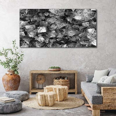 Foto auf leinwand Abstrakte Würfel in monochromen Tönen