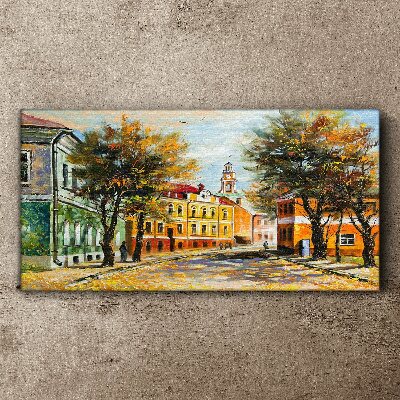 Foto auf leinwand Herbststraße in Farben