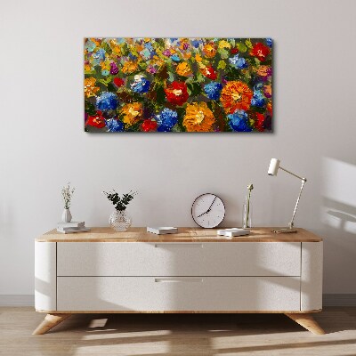 Fotobilder Eine Blumenlandschaft in intensiven Farben