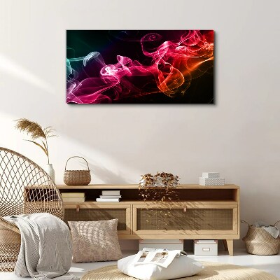 Foto auf leinwand Wellen aus farbigem Nebel