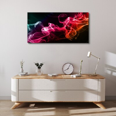 Foto auf leinwand Wellen aus farbigem Nebel