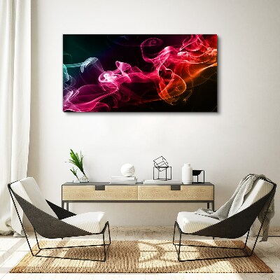 Foto auf leinwand Wellen aus farbigem Nebel