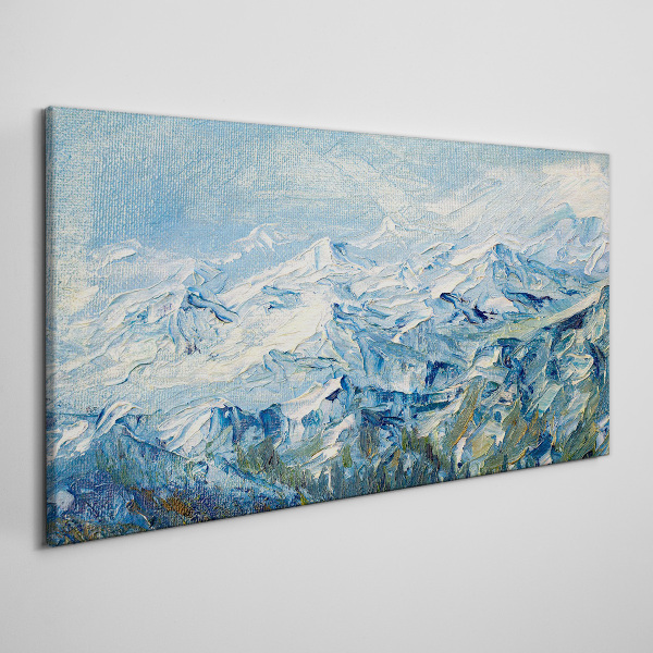 Foto auf leinwand Berglandschaft in Blautönen