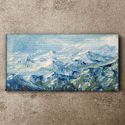 Foto auf leinwand Berglandschaft in Blautönen