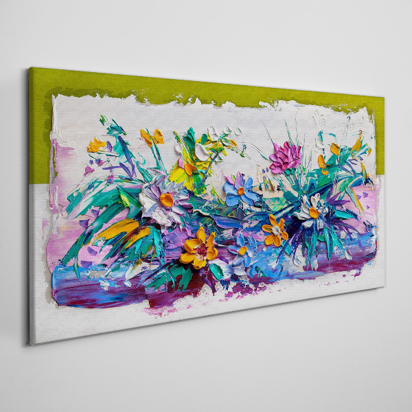 Foto auf leinwand Ein Blumenarrangement in intensiven Farben