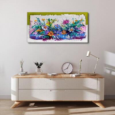 Foto auf leinwand Ein Blumenarrangement in intensiven Farben
