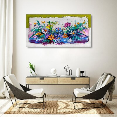 Foto auf leinwand Ein Blumenarrangement in intensiven Farben