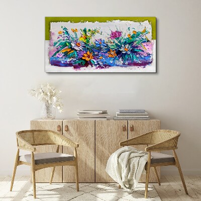 Foto auf leinwand Ein Blumenarrangement in intensiven Farben