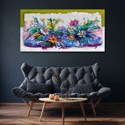 Foto auf leinwand Ein Blumenarrangement in intensiven Farben