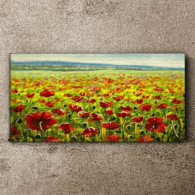 Bild auf leinwand Malerei Blumen Wiesenmohn