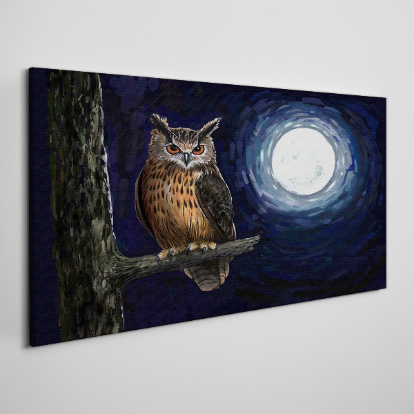 Foto auf leinwand Eule im Mondlicht