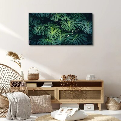 Wandbild Tropisches Grün in Monstera-Blättern