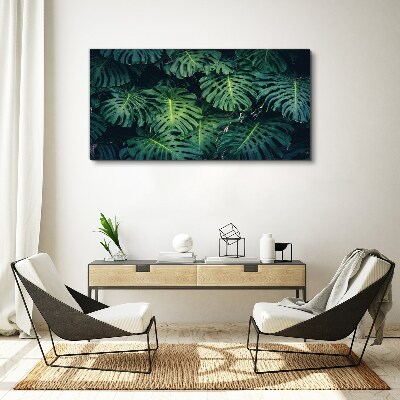 Wandbild Tropisches Grün in Monstera-Blättern