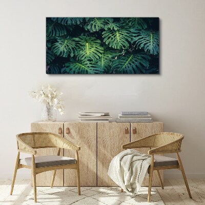 Wandbild Tropisches Grün in Monstera-Blättern